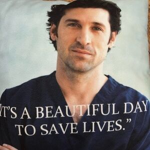 Grey’s Anatomy Decorative Pillow with McDreamy Quote